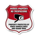 Private Property No Trespassing Property Protected By Video Surveillance And Guard Dogs