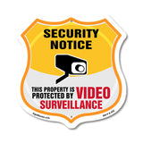 Security Notice Shield Sign This Property Is Protected By Video Surveillance