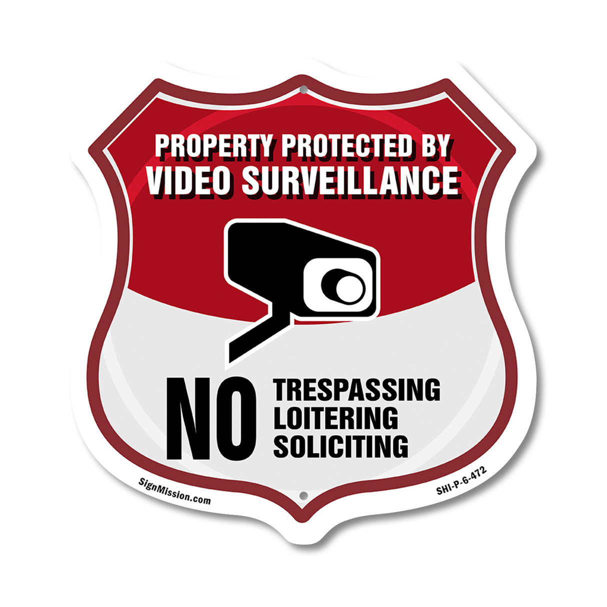 Video Surveillance Property Protected By Video Surveillance. No Trespassing Loitering Soliciting
