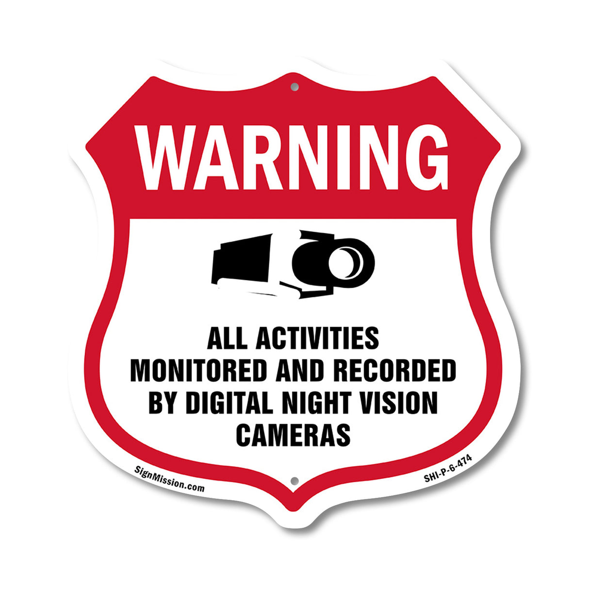 Video Surveillance Warning All Activities Monitored And Recorded By Digital Night Vision Cameras