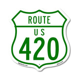 Route Marker Shield Sign Us 420