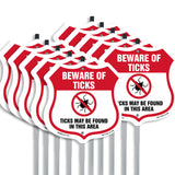 Beware Of Ticks Shield Sign Ticks May Be Found In This Area