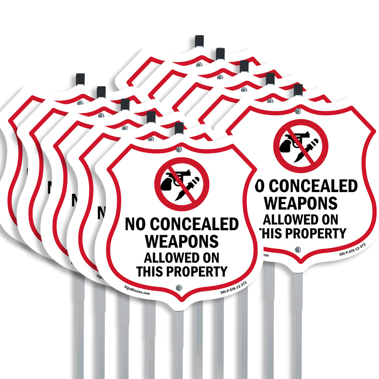Concealed Carry Shield Sign No Concealed Weapons Allowed On This Property