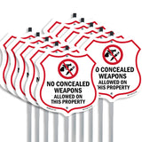 Concealed Carry Shield Sign No Concealed Weapons Allowed On This Property