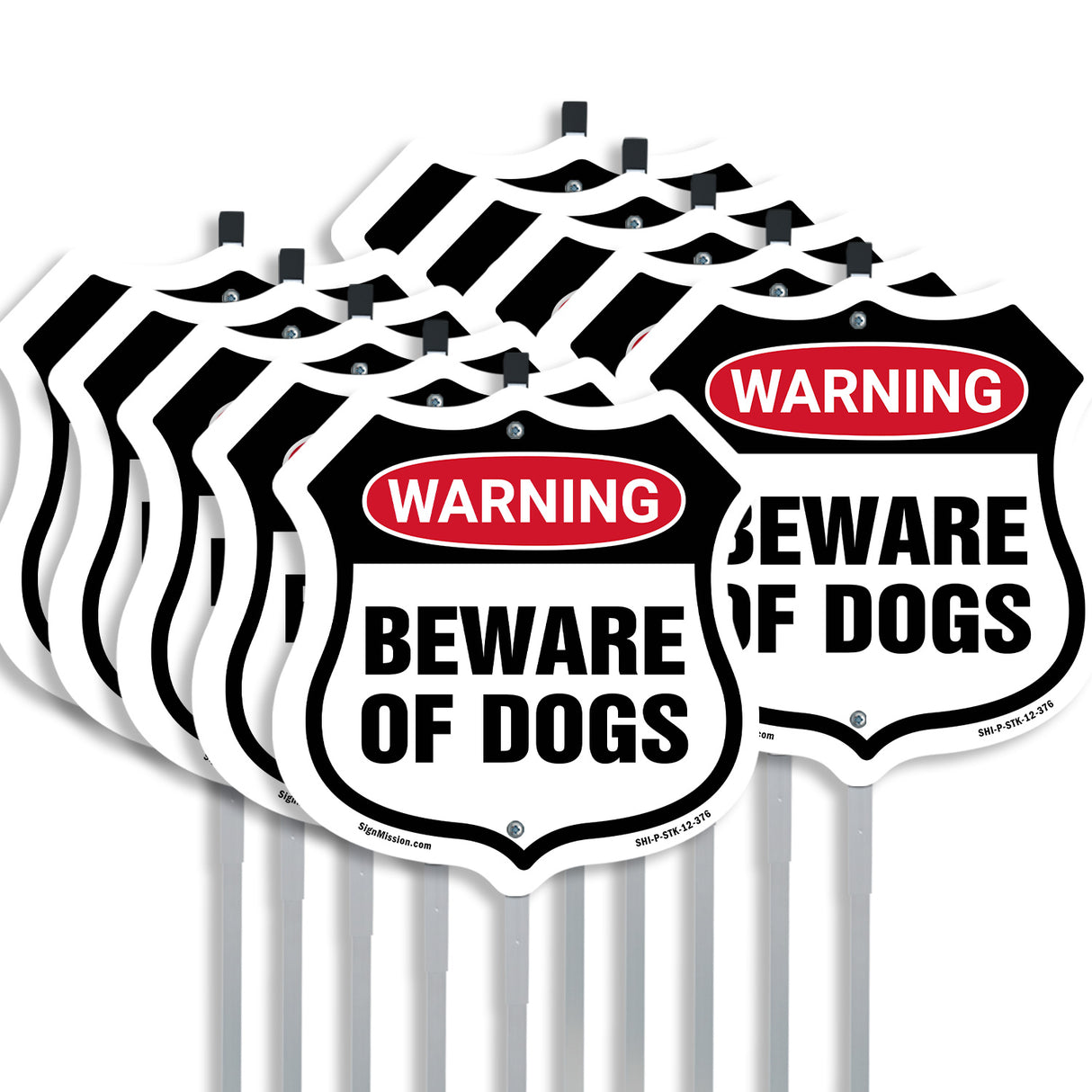Dog Warning Shield Sign Beware Of Dogs