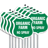 No Spray Shield Sign Organic Farm
