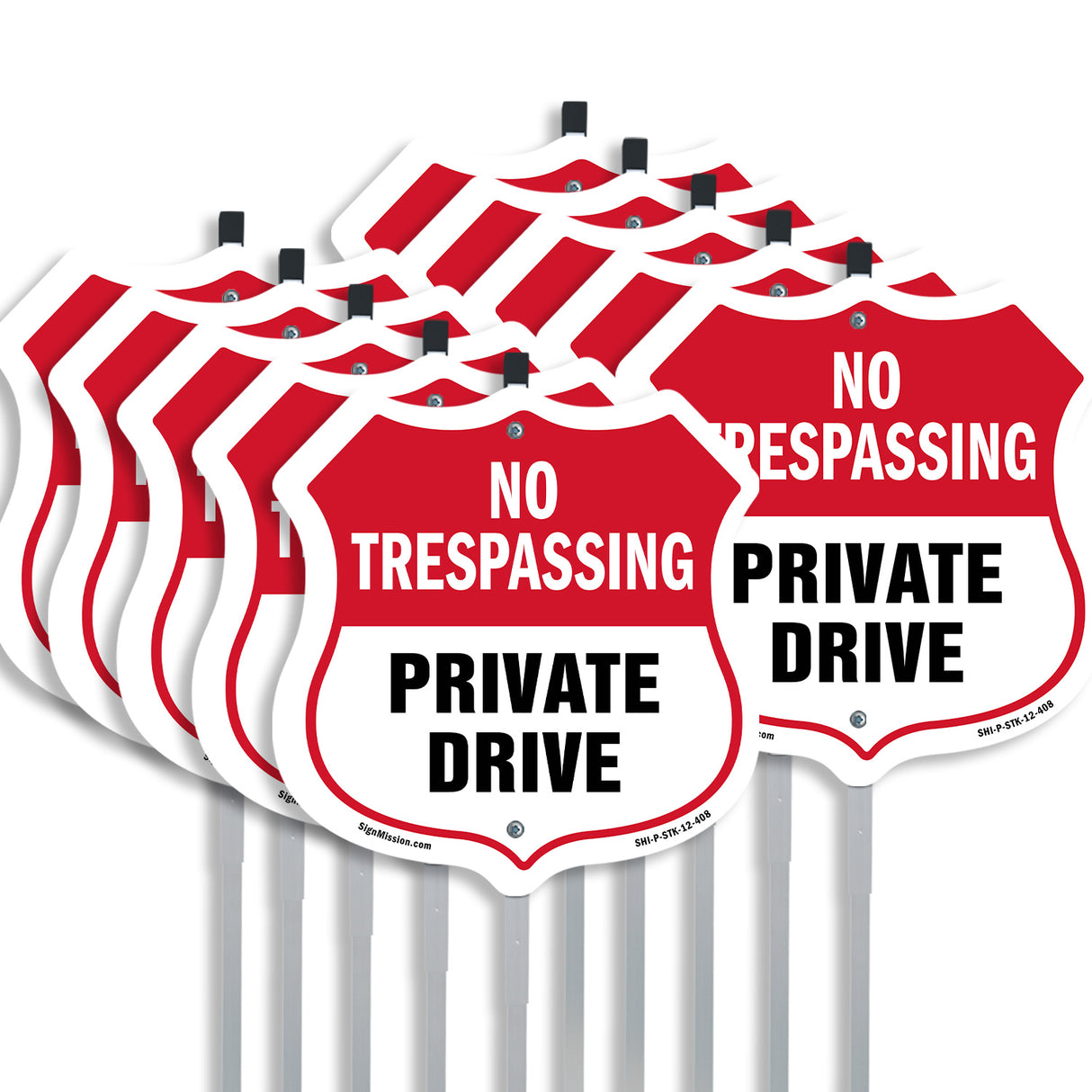 No Trespassing Shield Sign Private Drive