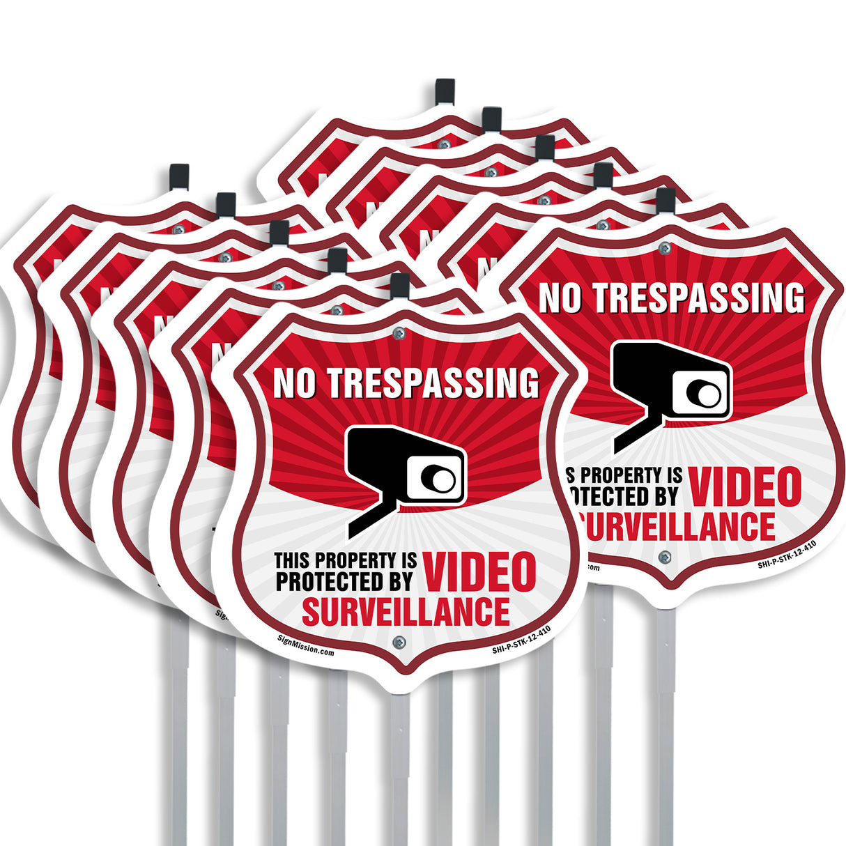 No Trespassing Shield Sign This Property Is Protected By Video Surveillance
