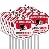 No Trespassing Shield Sign This Property Is Protected By Video Surveillance