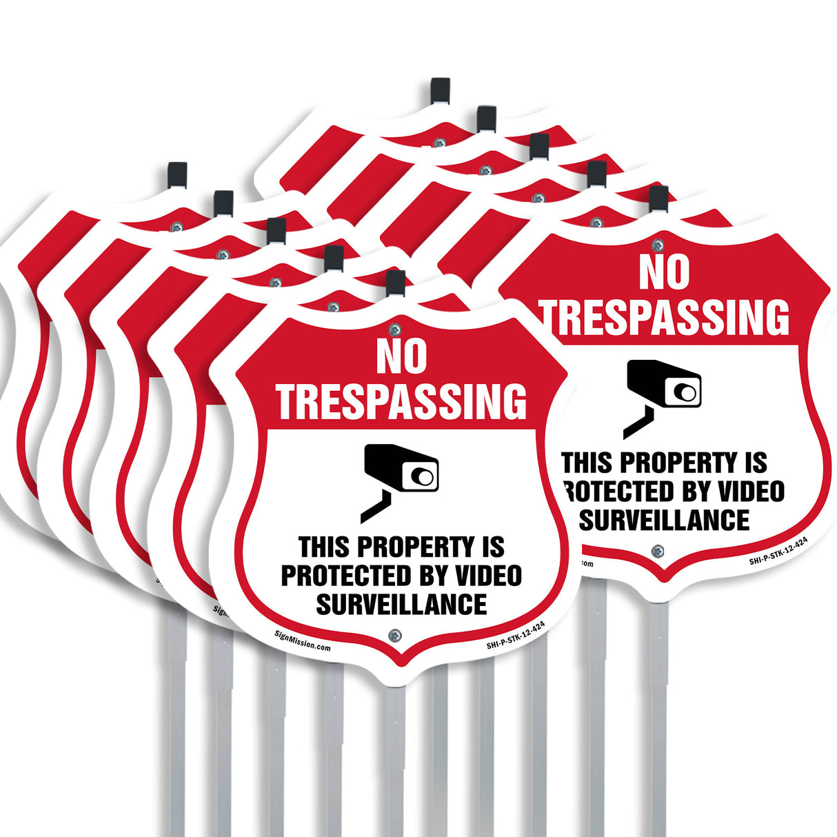 No Trespassing Shield Sign This Property Is Protected By Video Surveillance