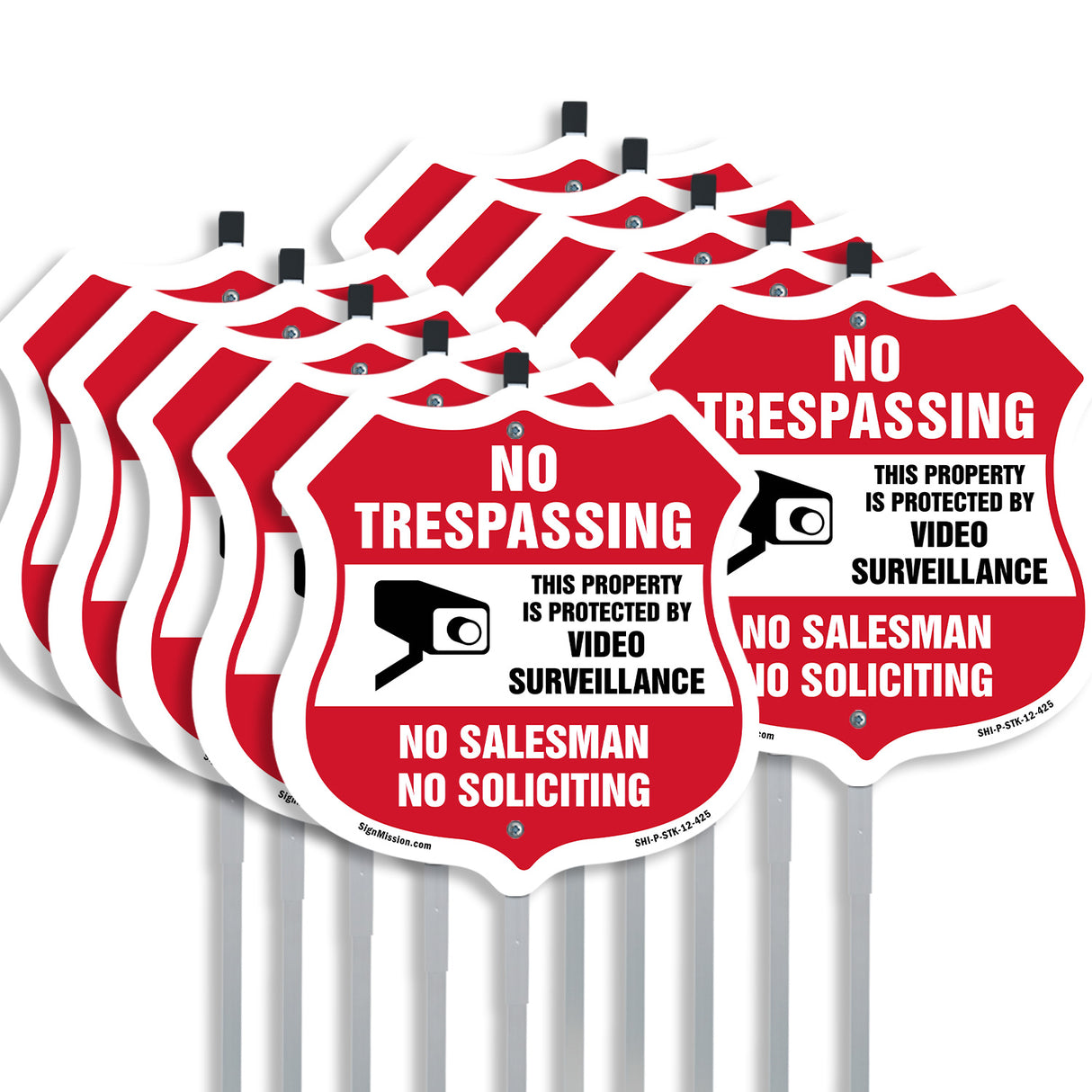 No Trespassing Sign This Property Is Protected By Video Surveillance No Salesman No Soliciting