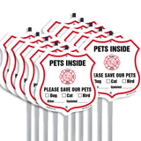 Pets Inside Shield Sign Alert Please Save Our Pets