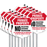 Private Property Shield Label Set No Soliciting Loitering Trespassing All Offenders Will Be Prosecuted To The Full Extent Of Law