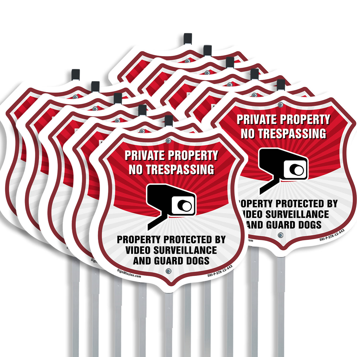 Private Property No Trespassing Property Protected By Video Surveillance And Guard Dogs