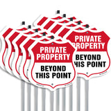 Private Property Shield Sign Private Property Beyond This Point