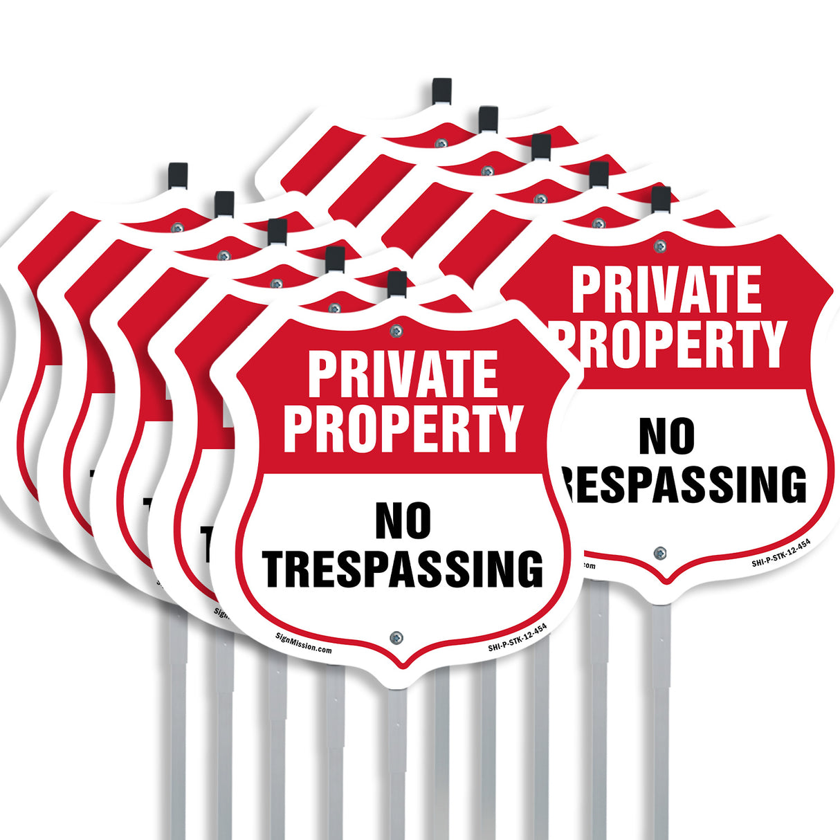 Private Property Shield Sign No Trespassing