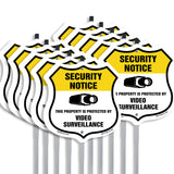 Security Notice Shield Sign This Property Is Protected By Video Surveillance