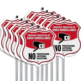 Video Surveillance Property Protected By Video Surveillance. No Trespassing Loitering Soliciting