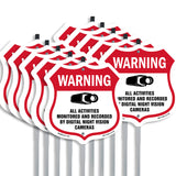 Video Surveillance Warning All Activities Monitored And Recorded By Digital Night Vision Cameras