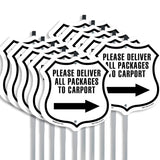 Please Deliver All Packages To Carport Left