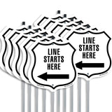 Line Starts Here Left