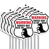 Warning Horses May Bite Or Kick