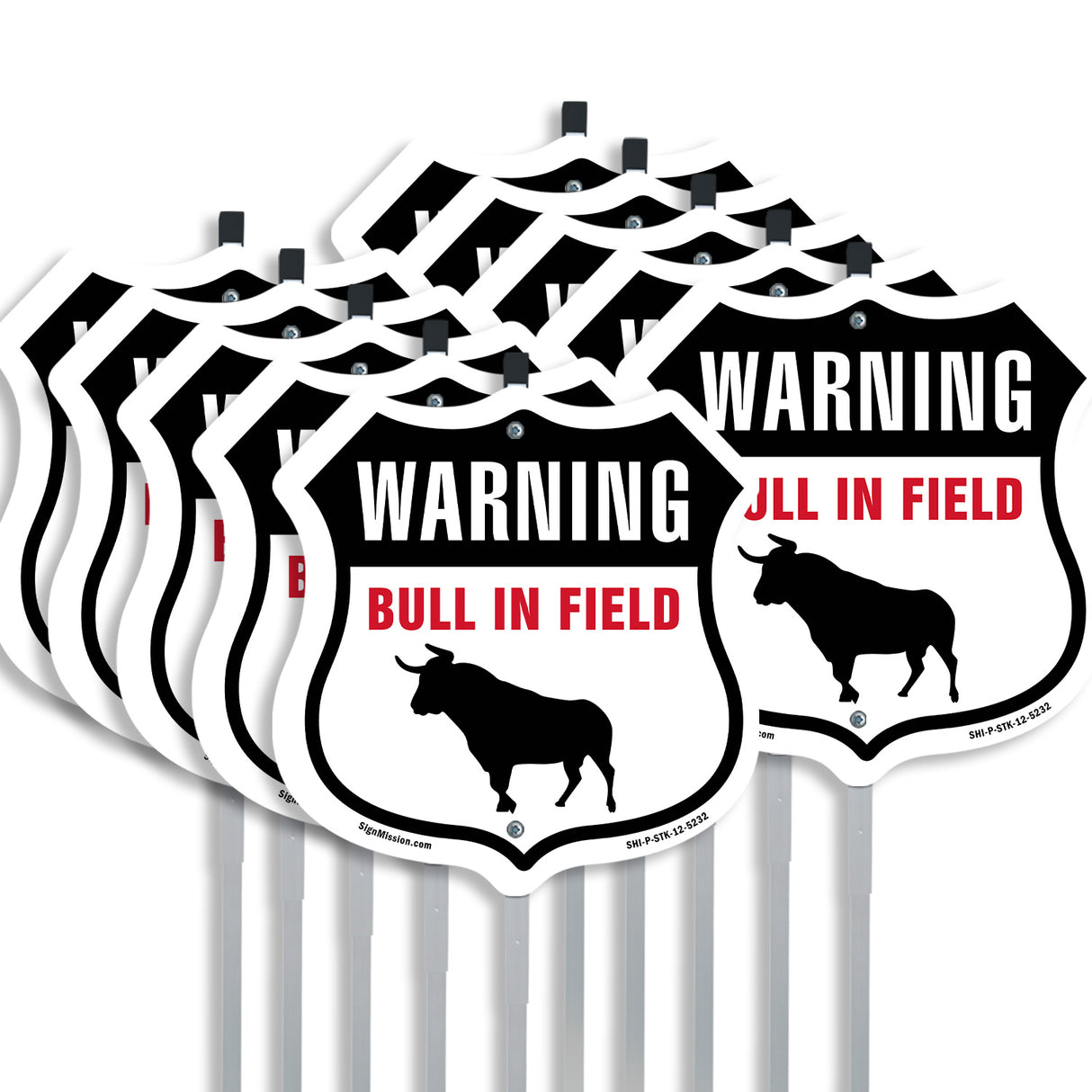 Warning Bull In Field