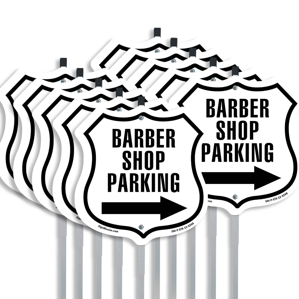 Barber Shop Parking Left Arrow