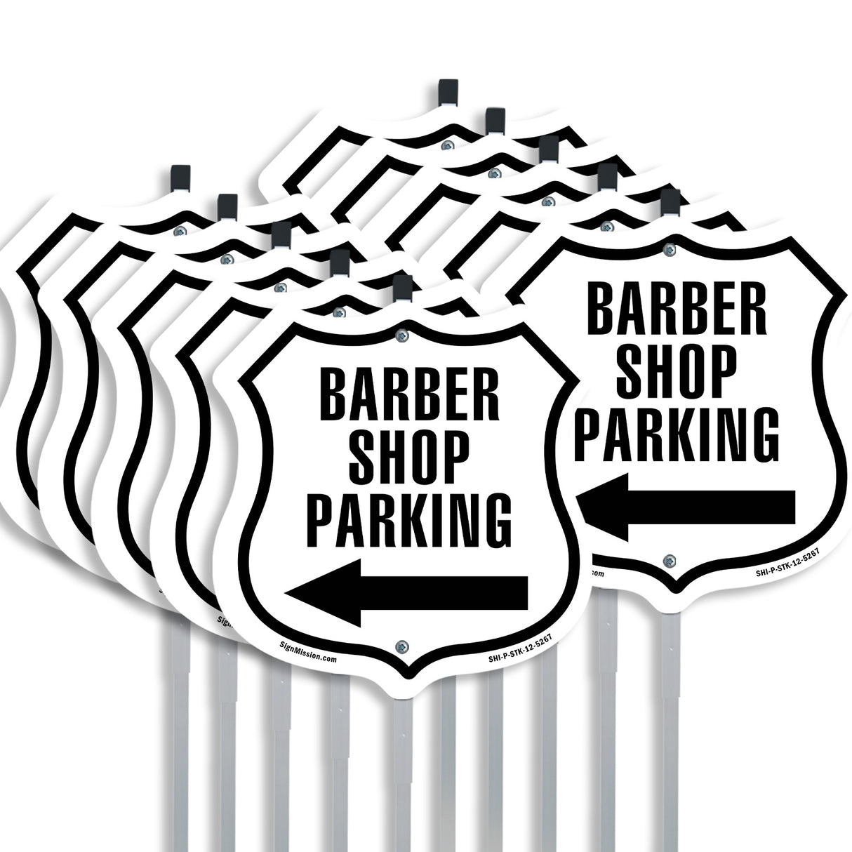 Barber Shop Parking Right Arrow