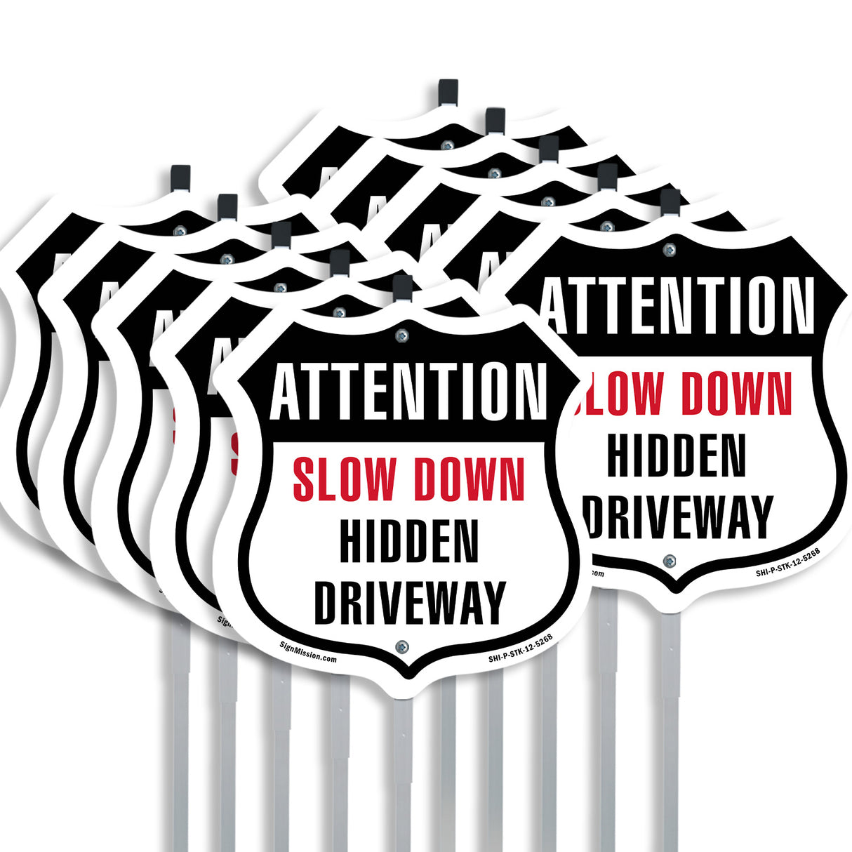 Attention Slow Down Hidden Driveway
