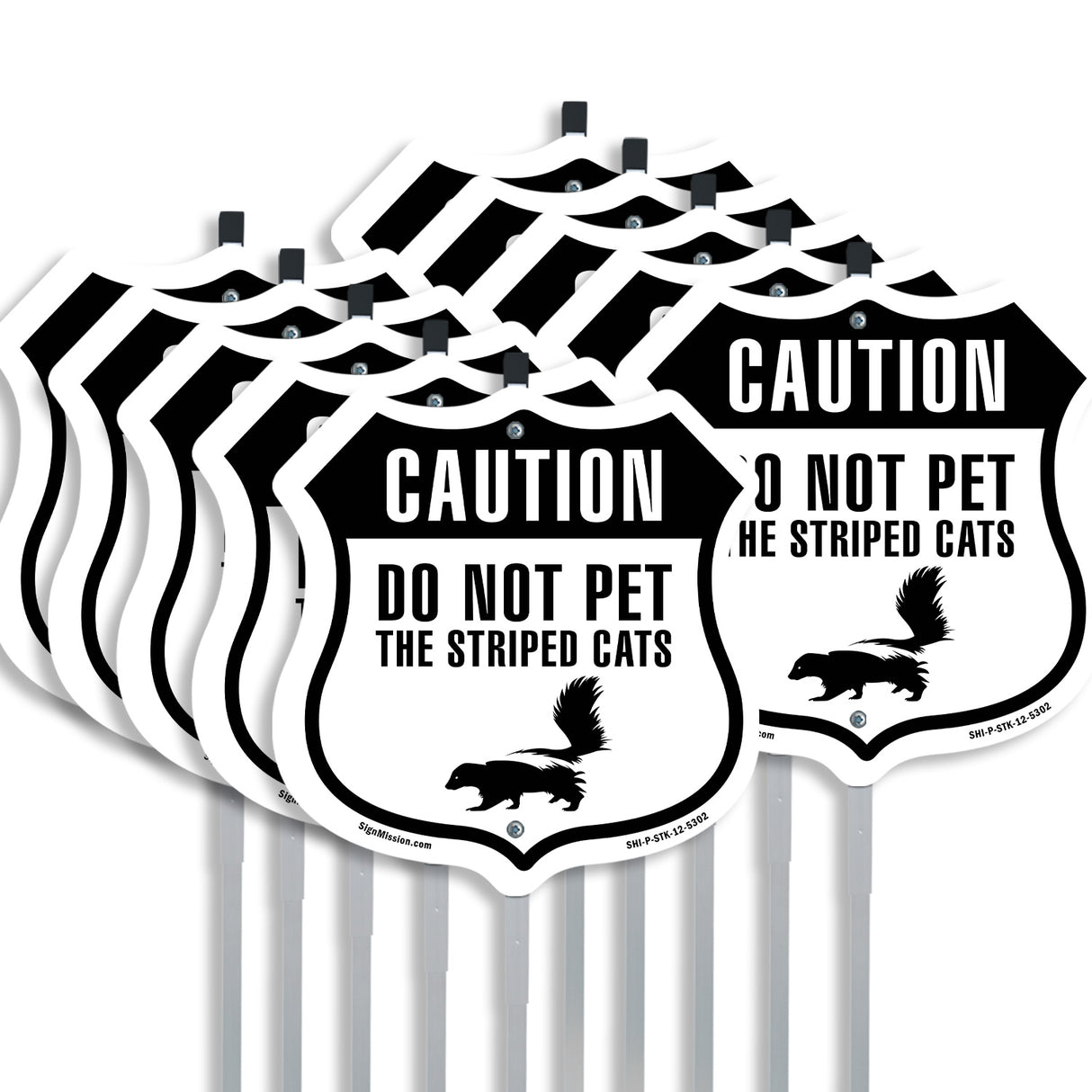 Caution Do Not Pet The Striped Cats Skunk