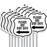 Please Use Side Gate Left