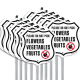 Please Do Not Pick Flowers Vegetables Fruits
