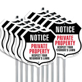 Notice Private Property Respect Your Neighbor's Lawn