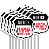 Notice No Dumping No Yard Waste No Littering