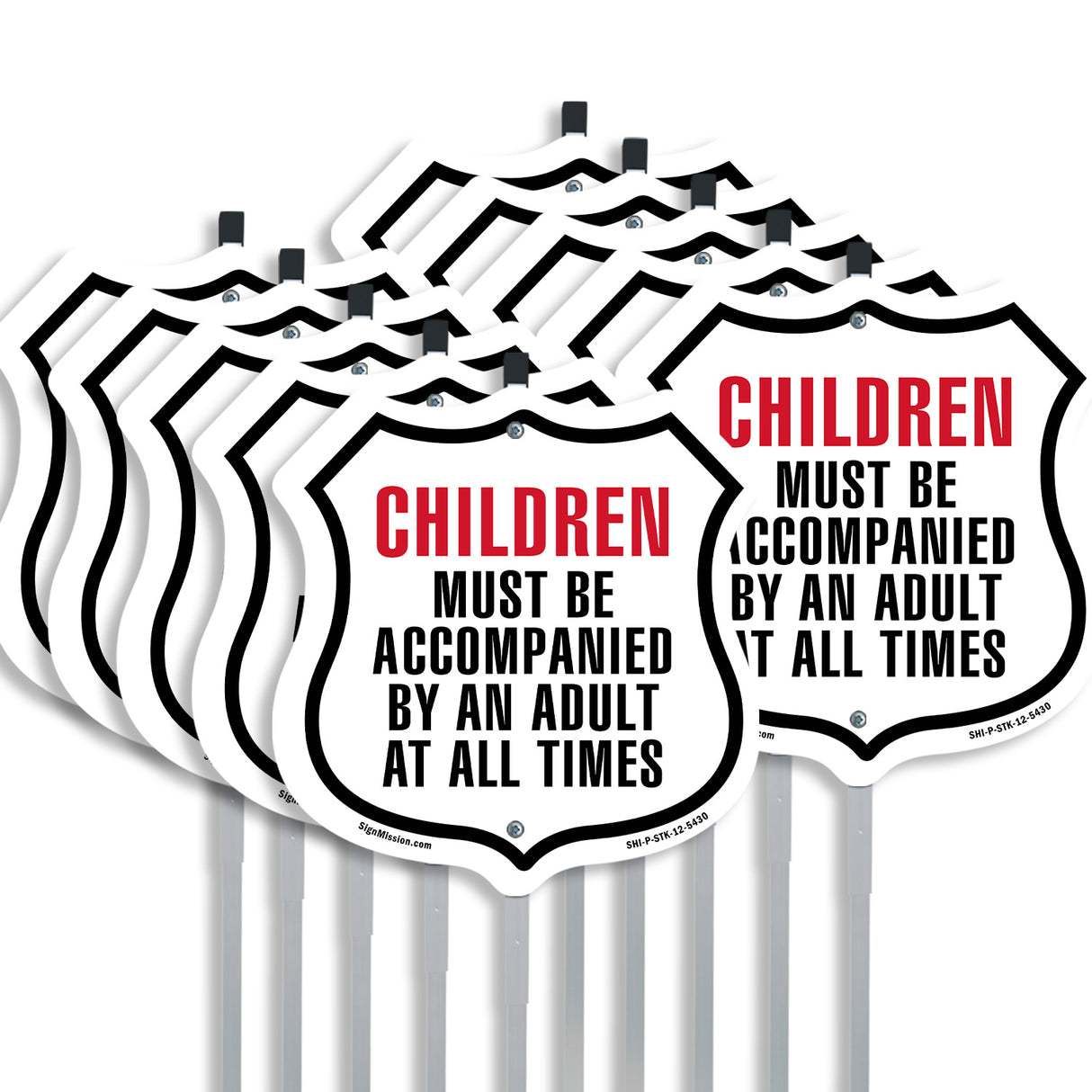 Notice Children Must Be Accompanied by an Adult At All Times