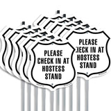 Please Check In At Hostess Stand