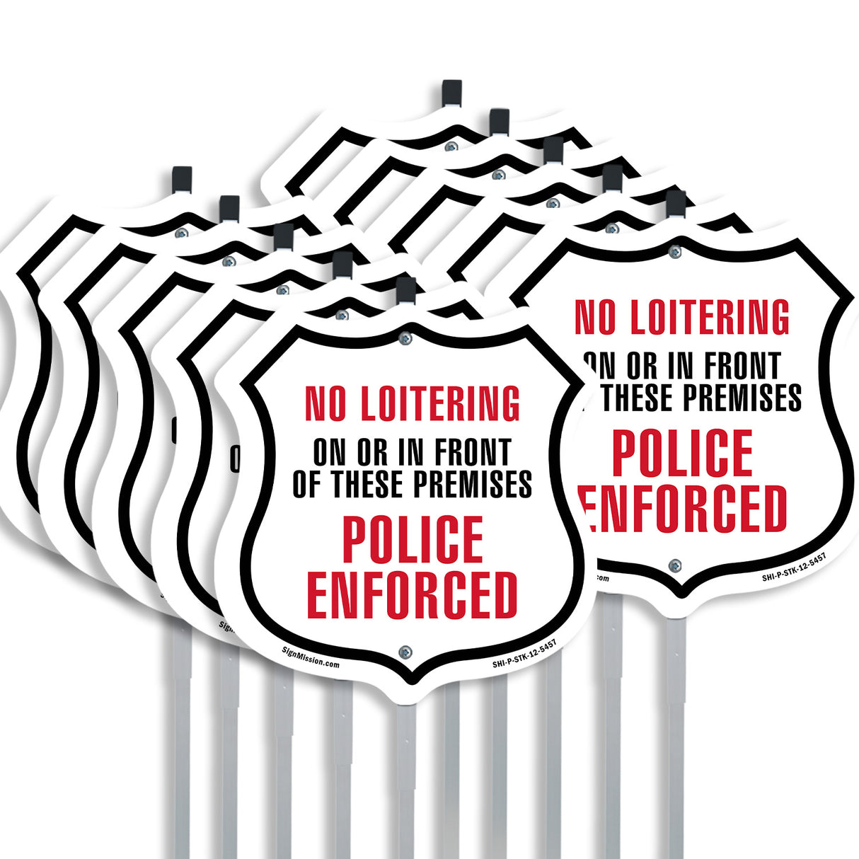 No Loitering On Or In Front Of These Premises Police Enforced