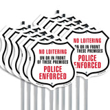No Loitering On Or In Front Of These Premises Police Enforced