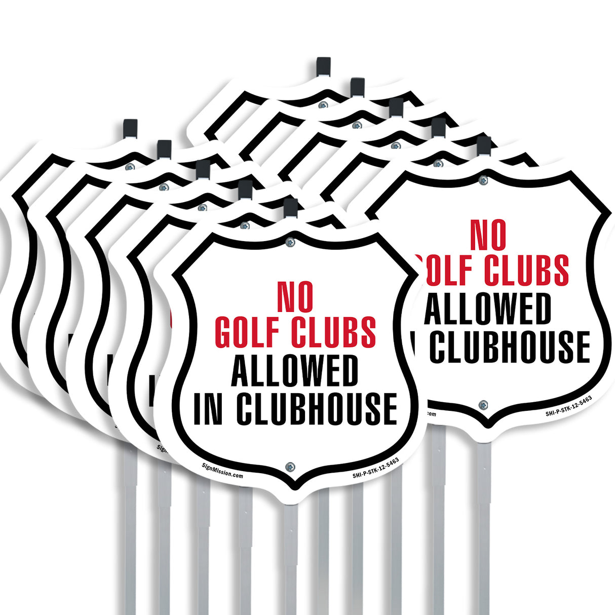 No Golf Clubs Allowed In Clubhouse