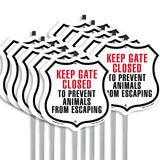 Keep Gates Closed To Prevent Animals From Escaping