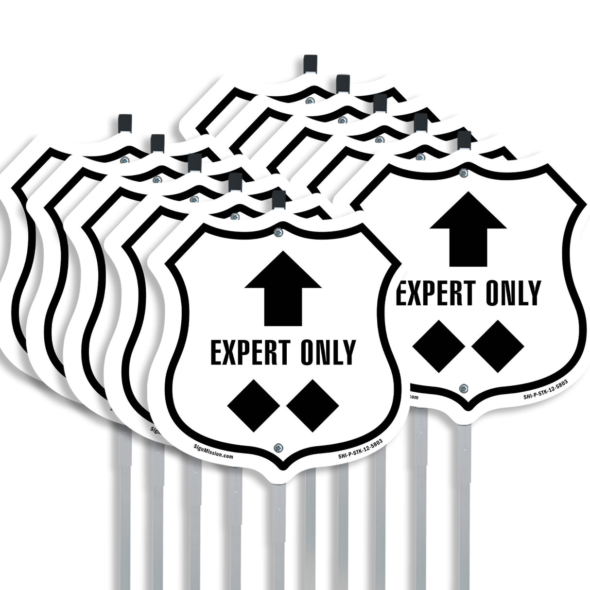 Expert Only Trail Ski Slope Up