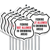 Fishing Not Allowed in Swimming Areas