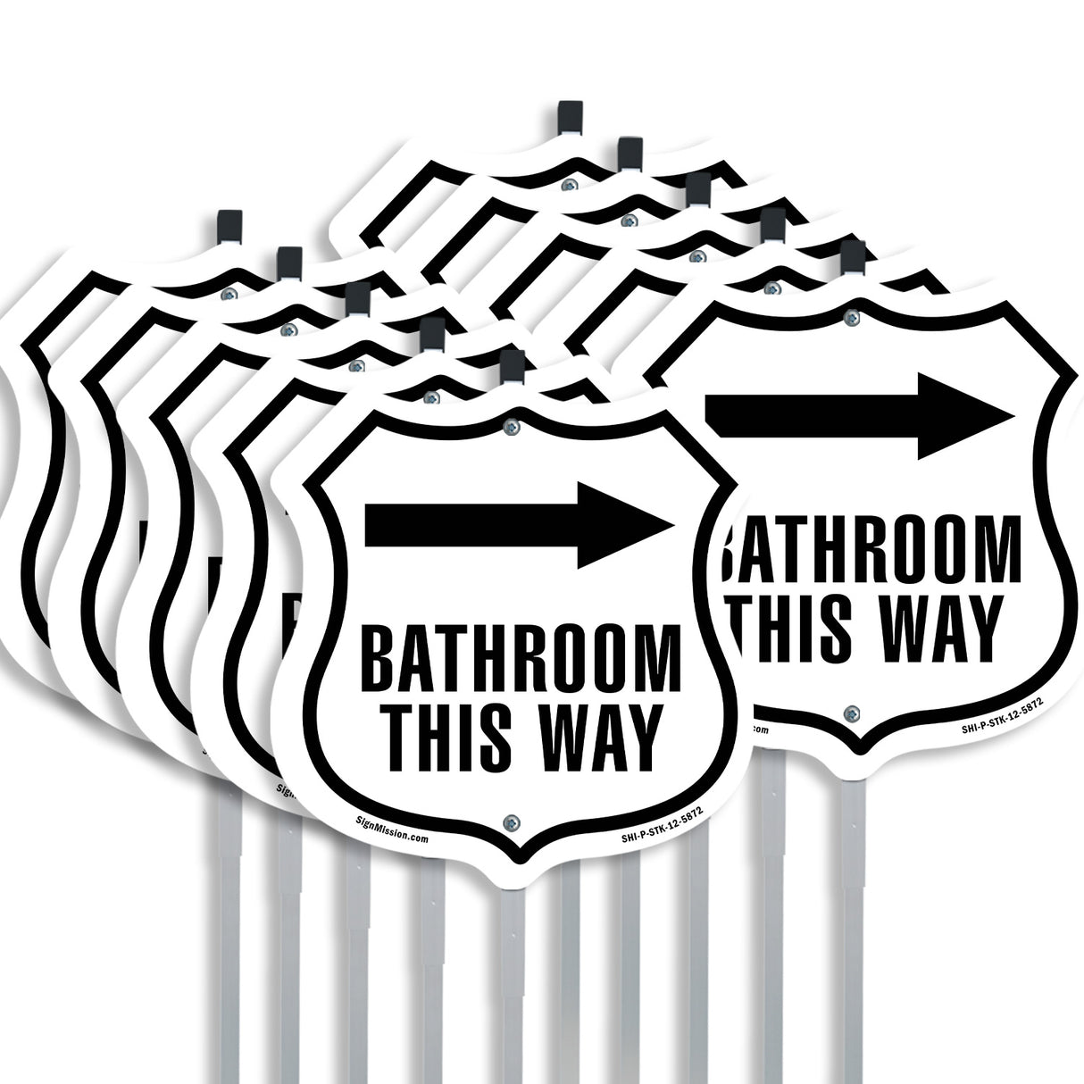 Bathroom This Way Right