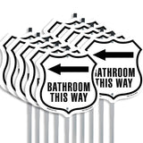 Bathroom This Way Left