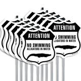 Attention No Swimming Alligators In The Water