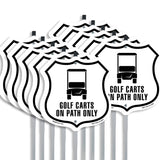 GOLF CARTS ON PATH ONLY