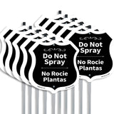 Do Not Spray Bilingual English / Spanish