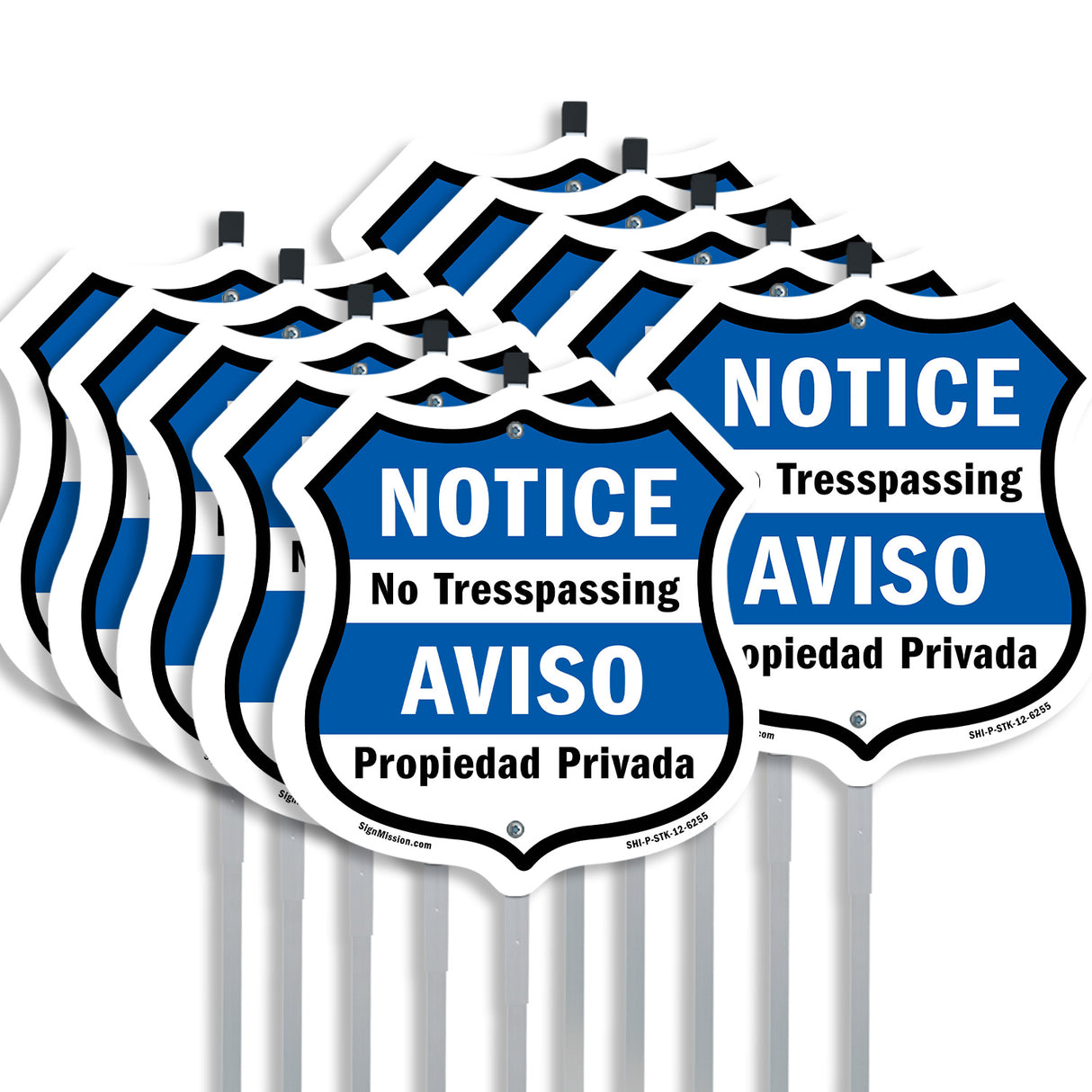 Notice No Trespassing Bilingual English / Spanish