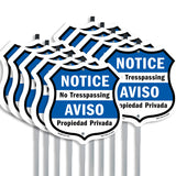 Notice No Trespassing Bilingual English / Spanish